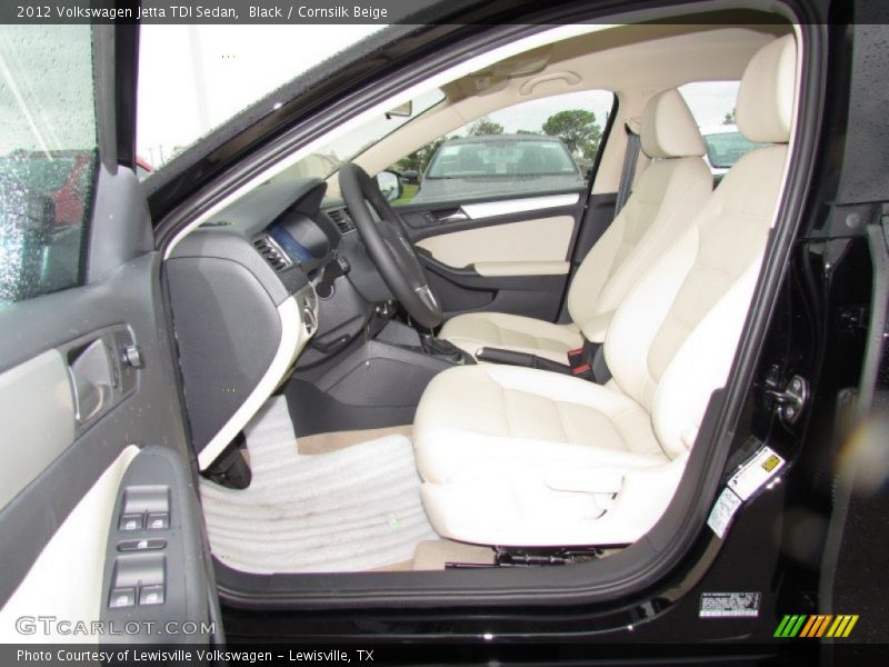 Black / Cornsilk Beige 2012 Volkswagen Jetta TDI Sedan