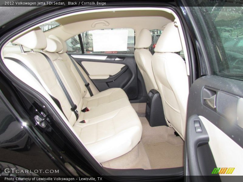 Black / Cornsilk Beige 2012 Volkswagen Jetta TDI Sedan