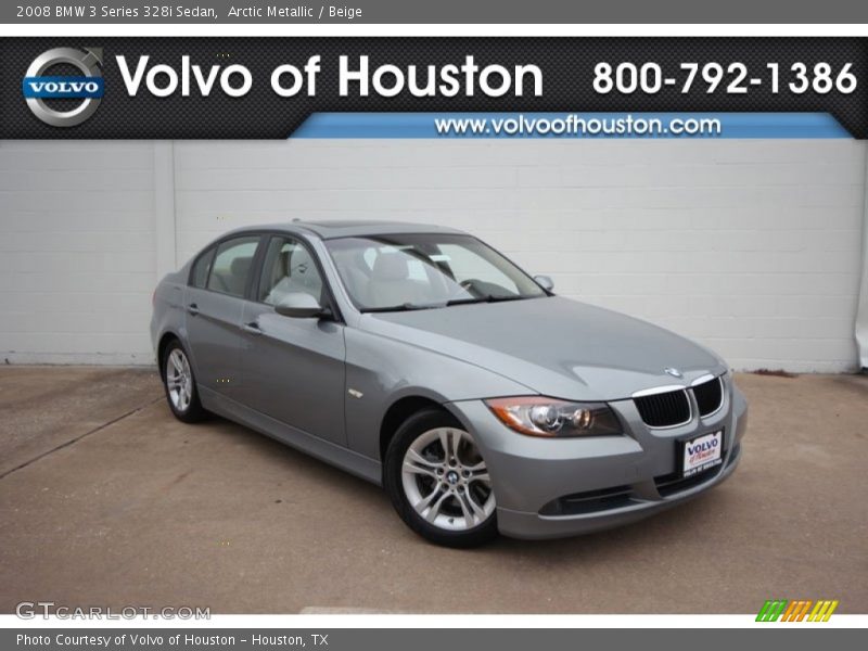 Arctic Metallic / Beige 2008 BMW 3 Series 328i Sedan