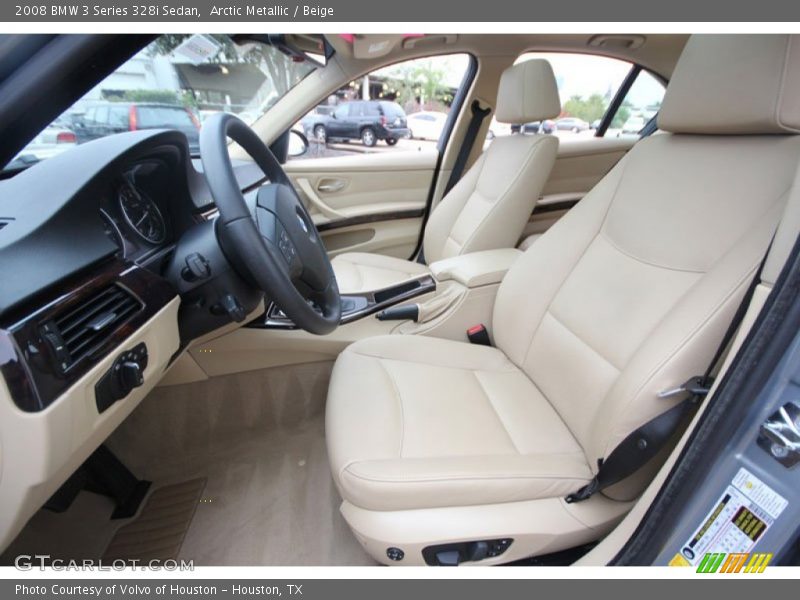 Arctic Metallic / Beige 2008 BMW 3 Series 328i Sedan