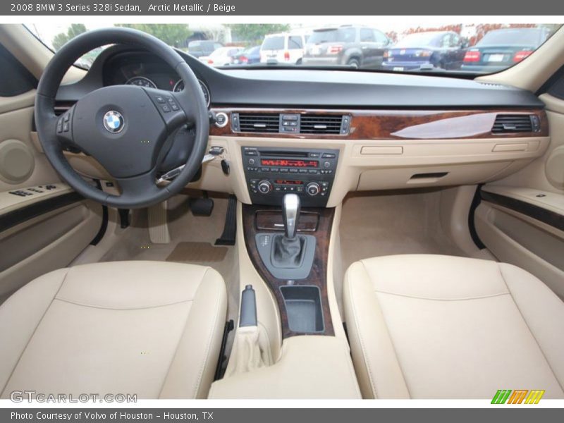 Arctic Metallic / Beige 2008 BMW 3 Series 328i Sedan