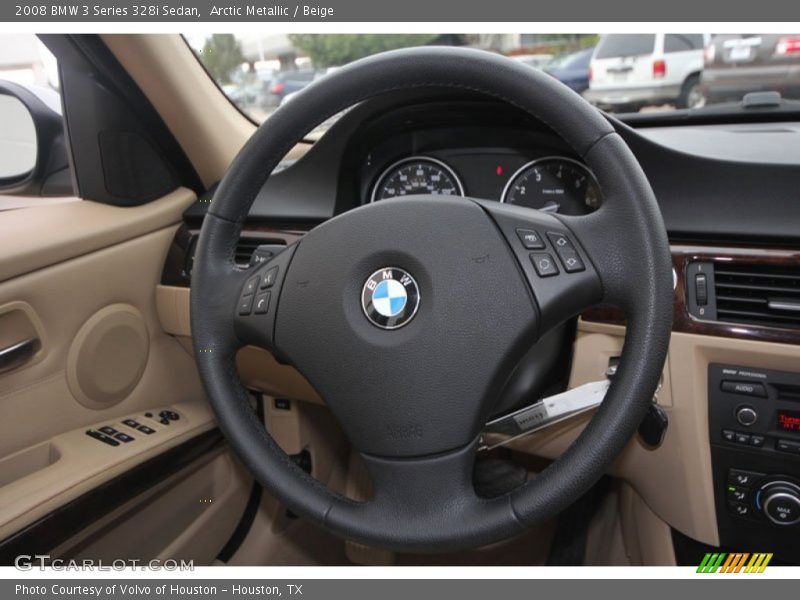 Arctic Metallic / Beige 2008 BMW 3 Series 328i Sedan