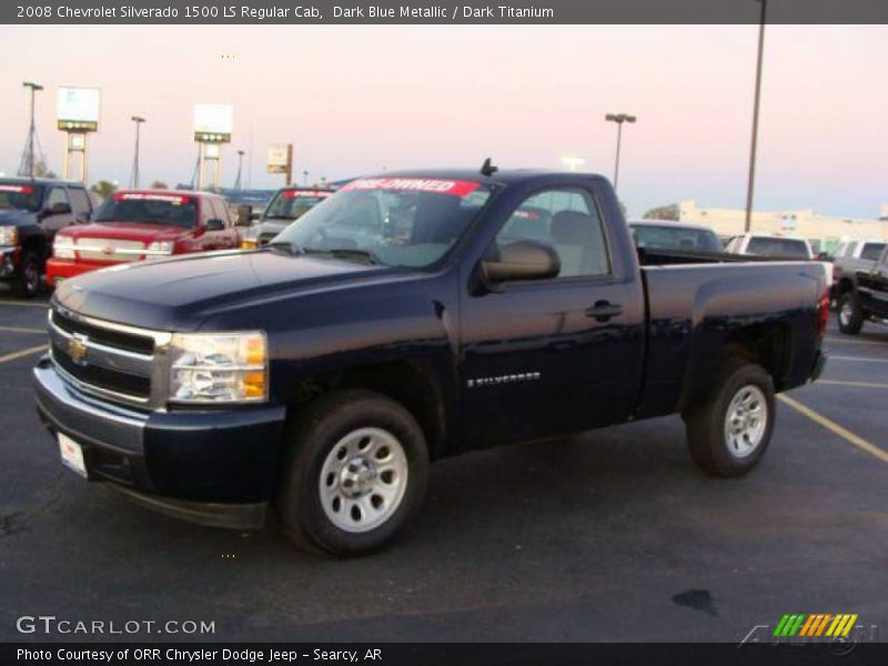 Dark Blue Metallic / Dark Titanium 2008 Chevrolet Silverado 1500 LS Regular Cab