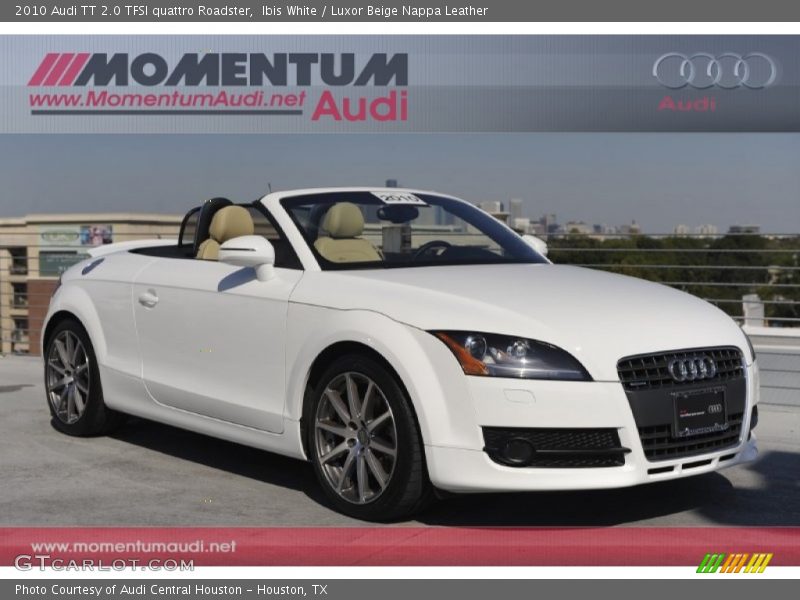 Ibis White / Luxor Beige Nappa Leather 2010 Audi TT 2.0 TFSI quattro Roadster