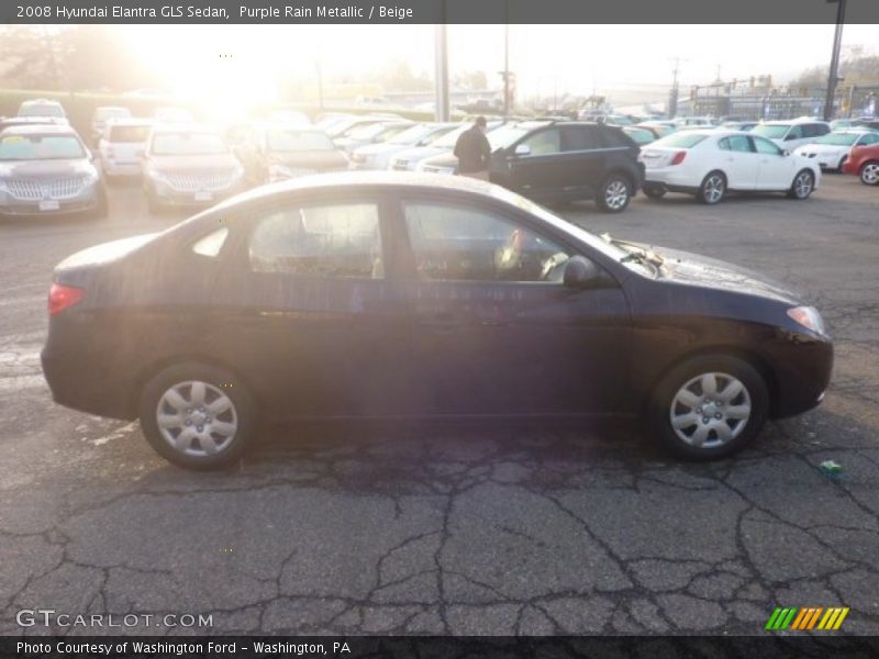Purple Rain Metallic / Beige 2008 Hyundai Elantra GLS Sedan