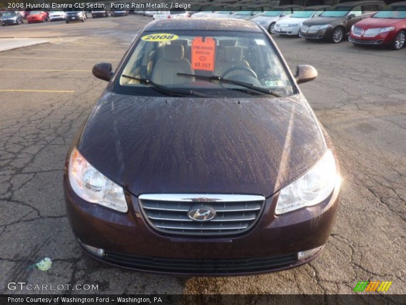 Purple Rain Metallic / Beige 2008 Hyundai Elantra GLS Sedan