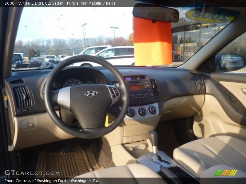 Purple Rain Metallic / Beige 2008 Hyundai Elantra GLS Sedan