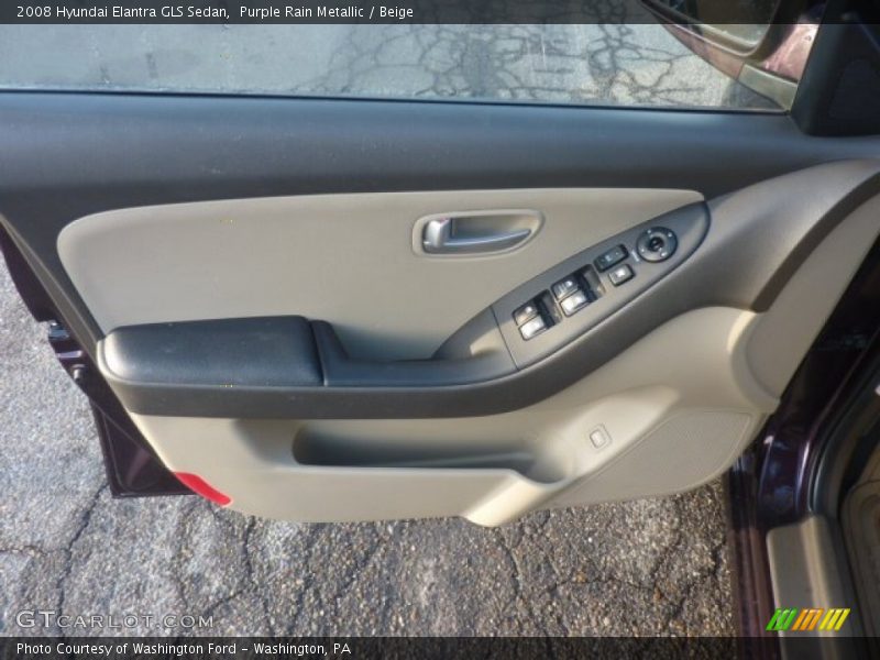 Purple Rain Metallic / Beige 2008 Hyundai Elantra GLS Sedan