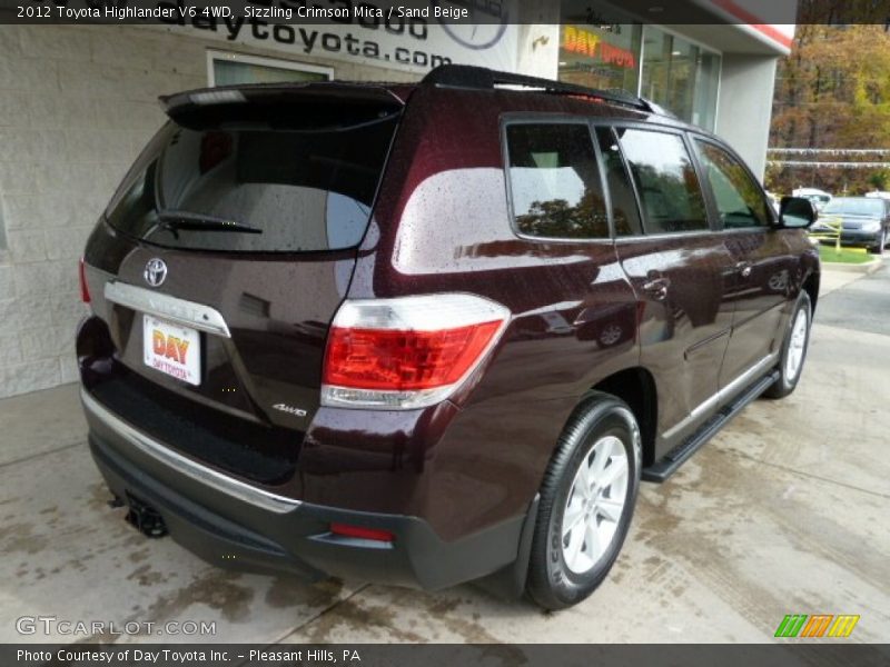 Sizzling Crimson Mica / Sand Beige 2012 Toyota Highlander V6 4WD