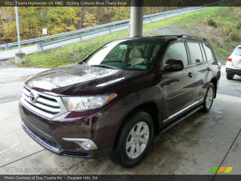 Sizzling Crimson Mica / Sand Beige 2012 Toyota Highlander V6 4WD