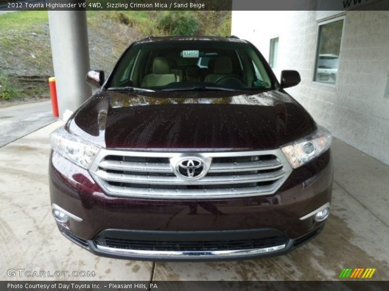 Sizzling Crimson Mica / Sand Beige 2012 Toyota Highlander V6 4WD
