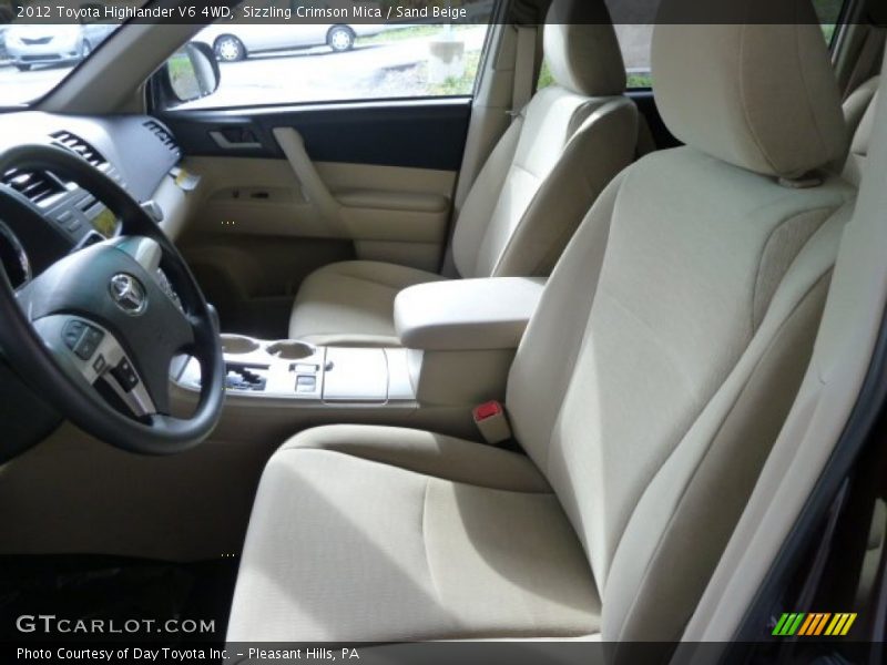 Sizzling Crimson Mica / Sand Beige 2012 Toyota Highlander V6 4WD