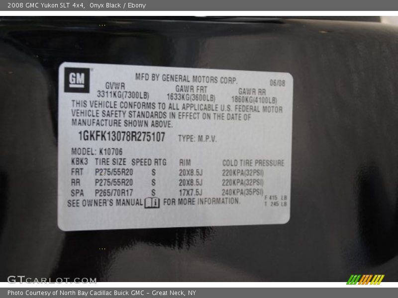 Onyx Black / Ebony 2008 GMC Yukon SLT 4x4
