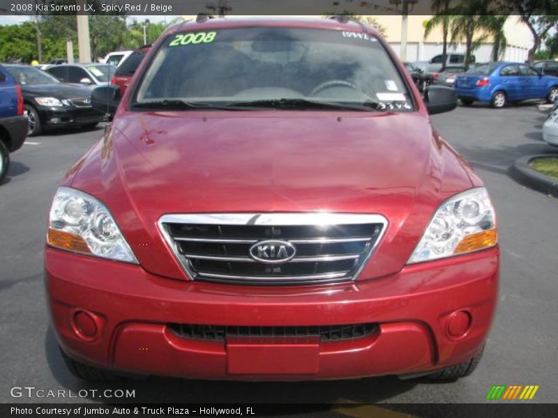 Spicy Red / Beige 2008 Kia Sorento LX