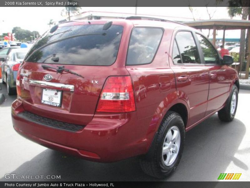 Spicy Red / Beige 2008 Kia Sorento LX