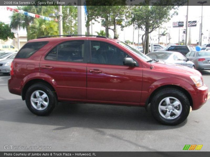 Spicy Red / Beige 2008 Kia Sorento LX