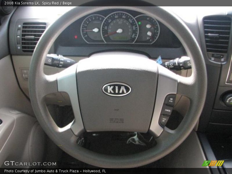 Spicy Red / Beige 2008 Kia Sorento LX