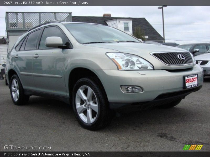 Bamboo Green Pearl / Ivory 2007 Lexus RX 350 AWD