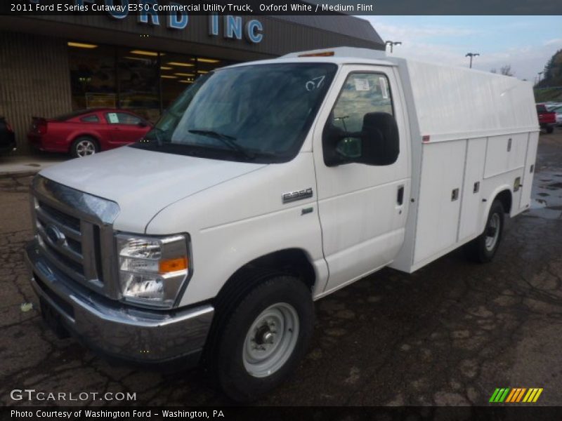 Oxford White / Medium Flint 2011 Ford E Series Cutaway E350 Commercial Utility Truck