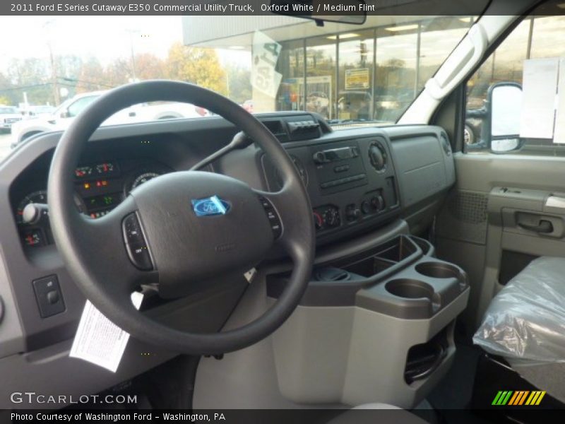 Oxford White / Medium Flint 2011 Ford E Series Cutaway E350 Commercial Utility Truck