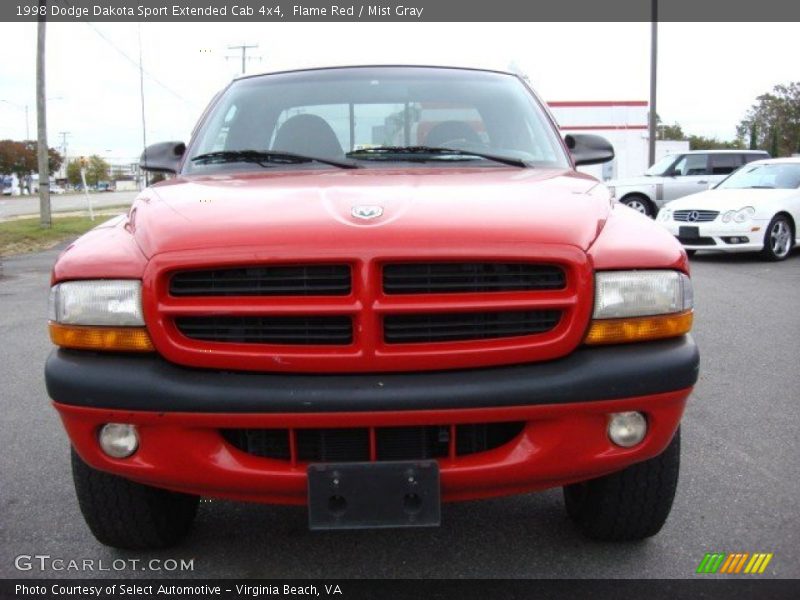 Flame Red / Mist Gray 1998 Dodge Dakota Sport Extended Cab 4x4