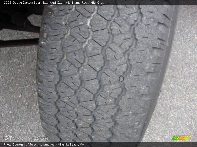 Flame Red / Mist Gray 1998 Dodge Dakota Sport Extended Cab 4x4