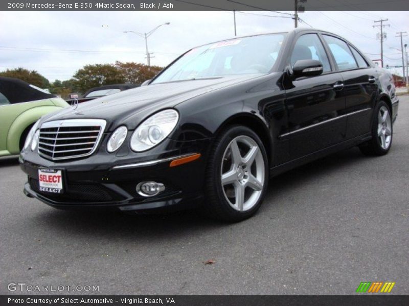 Black / Ash 2009 Mercedes-Benz E 350 4Matic Sedan