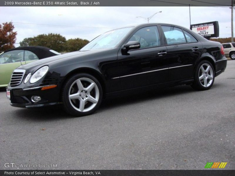 Black / Ash 2009 Mercedes-Benz E 350 4Matic Sedan