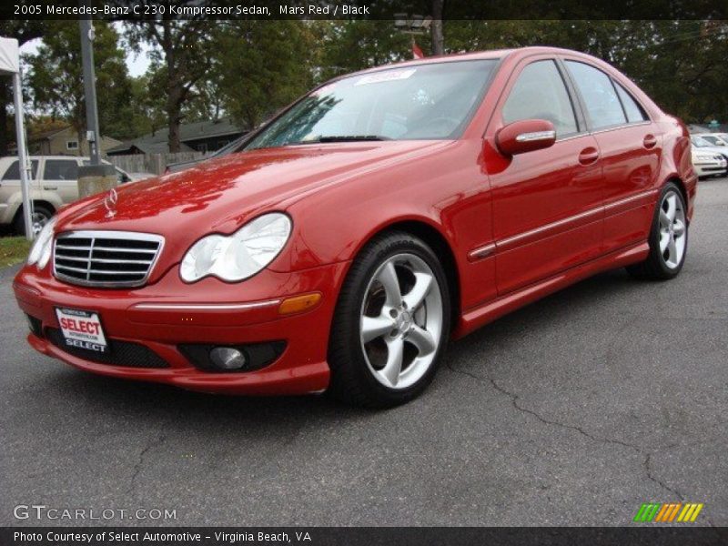 Mars Red / Black 2005 Mercedes-Benz C 230 Kompressor Sedan