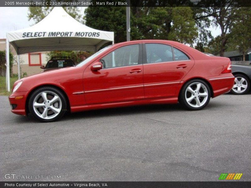 Mars Red / Black 2005 Mercedes-Benz C 230 Kompressor Sedan