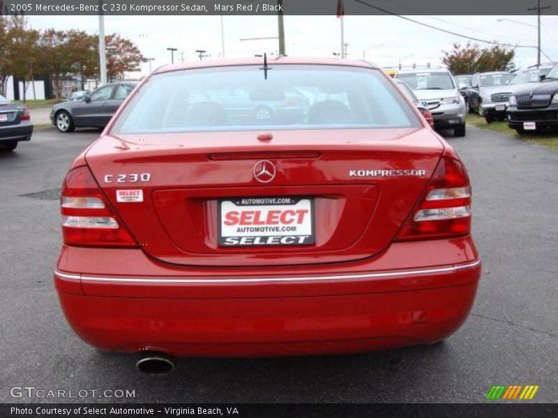 Mars Red / Black 2005 Mercedes-Benz C 230 Kompressor Sedan