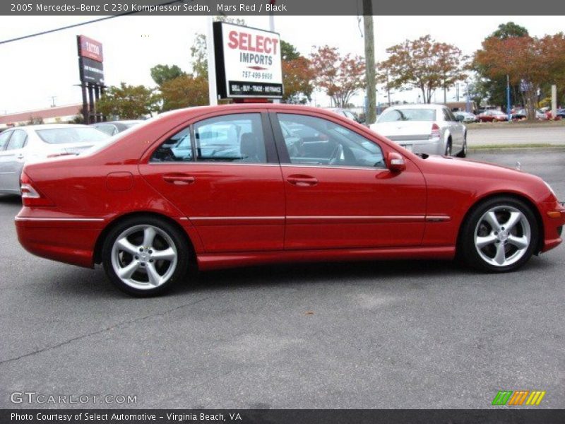 Mars Red / Black 2005 Mercedes-Benz C 230 Kompressor Sedan
