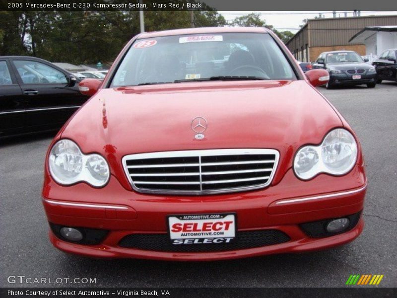 Mars Red / Black 2005 Mercedes-Benz C 230 Kompressor Sedan