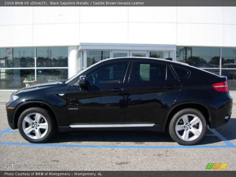 Black Sapphire Metallic / Saddle Brown Nevada Leather 2009 BMW X6 xDrive35i