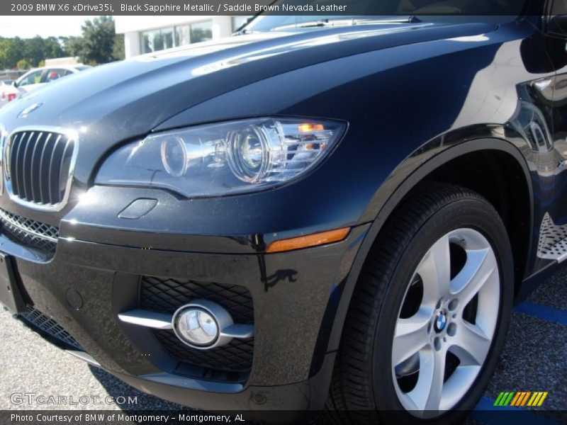 Black Sapphire Metallic / Saddle Brown Nevada Leather 2009 BMW X6 xDrive35i