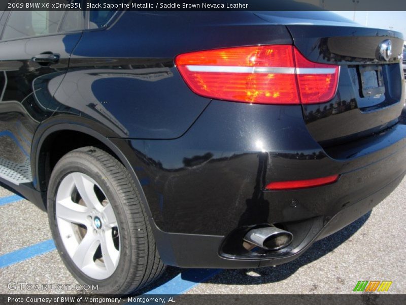Black Sapphire Metallic / Saddle Brown Nevada Leather 2009 BMW X6 xDrive35i