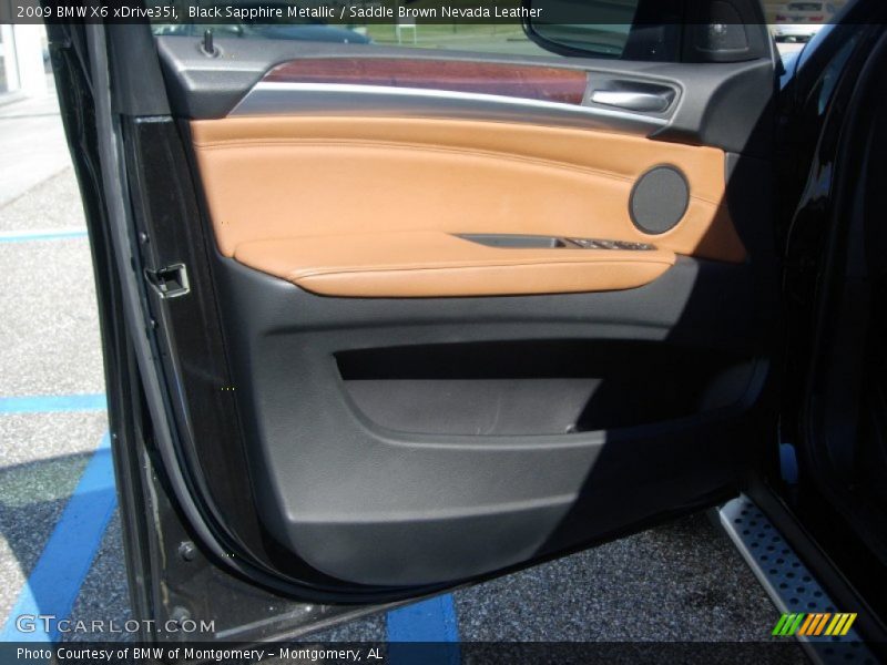 Black Sapphire Metallic / Saddle Brown Nevada Leather 2009 BMW X6 xDrive35i