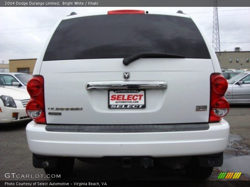 Bright White / Khaki 2004 Dodge Durango Limited
