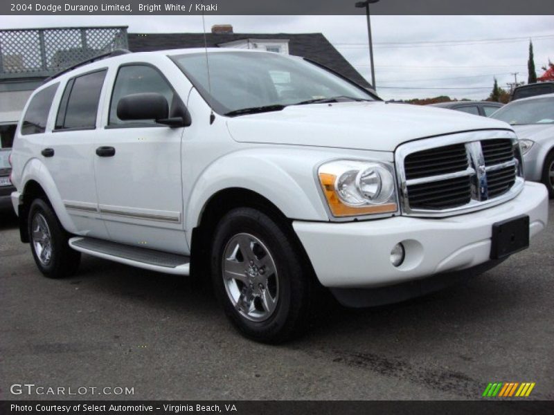 Bright White / Khaki 2004 Dodge Durango Limited