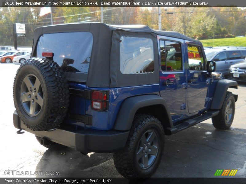 Deep Water Blue Pearl / Dark Slate Gray/Medium Slate Gray 2010 Jeep Wrangler Unlimited Mountain Edition 4x4