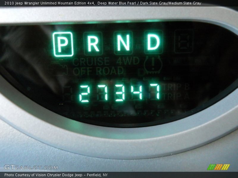 Deep Water Blue Pearl / Dark Slate Gray/Medium Slate Gray 2010 Jeep Wrangler Unlimited Mountain Edition 4x4