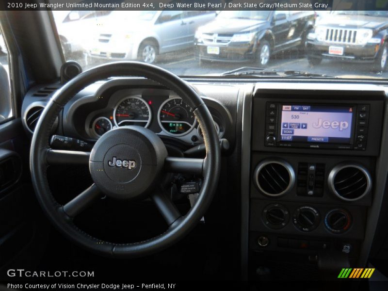 Deep Water Blue Pearl / Dark Slate Gray/Medium Slate Gray 2010 Jeep Wrangler Unlimited Mountain Edition 4x4