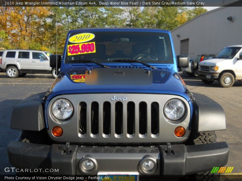 Deep Water Blue Pearl / Dark Slate Gray/Medium Slate Gray 2010 Jeep Wrangler Unlimited Mountain Edition 4x4