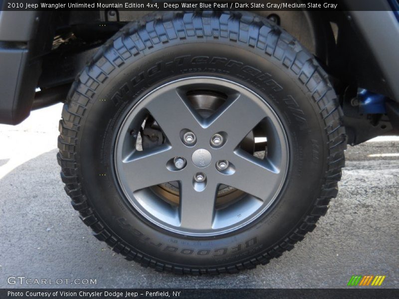Deep Water Blue Pearl / Dark Slate Gray/Medium Slate Gray 2010 Jeep Wrangler Unlimited Mountain Edition 4x4