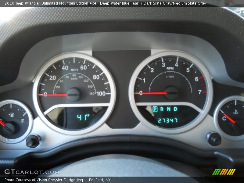 Deep Water Blue Pearl / Dark Slate Gray/Medium Slate Gray 2010 Jeep Wrangler Unlimited Mountain Edition 4x4