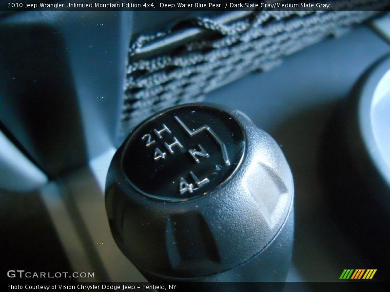 Deep Water Blue Pearl / Dark Slate Gray/Medium Slate Gray 2010 Jeep Wrangler Unlimited Mountain Edition 4x4
