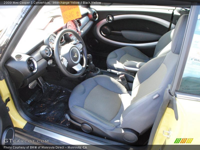  2009 Cooper S Convertible Black/Yellow Interior
