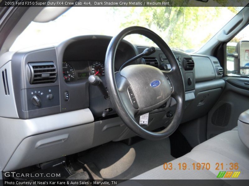 Dark Shadow Grey Metallic / Medium Flint 2005 Ford F350 Super Duty FX4 Crew Cab 4x4