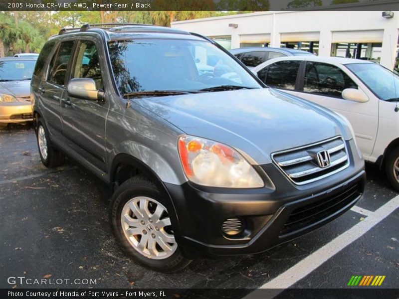 Pewter Pearl / Black 2005 Honda CR-V EX 4WD