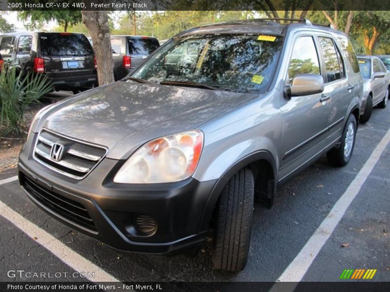 Pewter Pearl / Black 2005 Honda CR-V EX 4WD